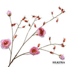 Afbeelding in Gallery-weergave laden, ROZENBOTTEL TAK ROZE LT RT 106 cm Silk-ka kunstbloemen Bloemings Atelier