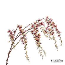 Afbeelding in Gallery-weergave laden, Silk-kawisteria tak bruin blauwe regen kunstbloemen Bloemings Atelier Nijmegen