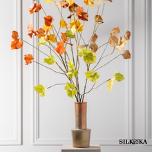 Afbeelding in Gallery-weergave laden, Bladtak kunsttak bruin 123 cm Silk-ka kunstbloemen Bloemings Atelier Nijmegen
