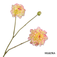 Dahlia kunstbloem groen/roze 85cm Silk-ka Bloemings Atelier Nijmegen