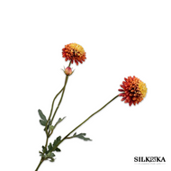 Dahlia kunsttak rood/geel 53cm Silk-ka