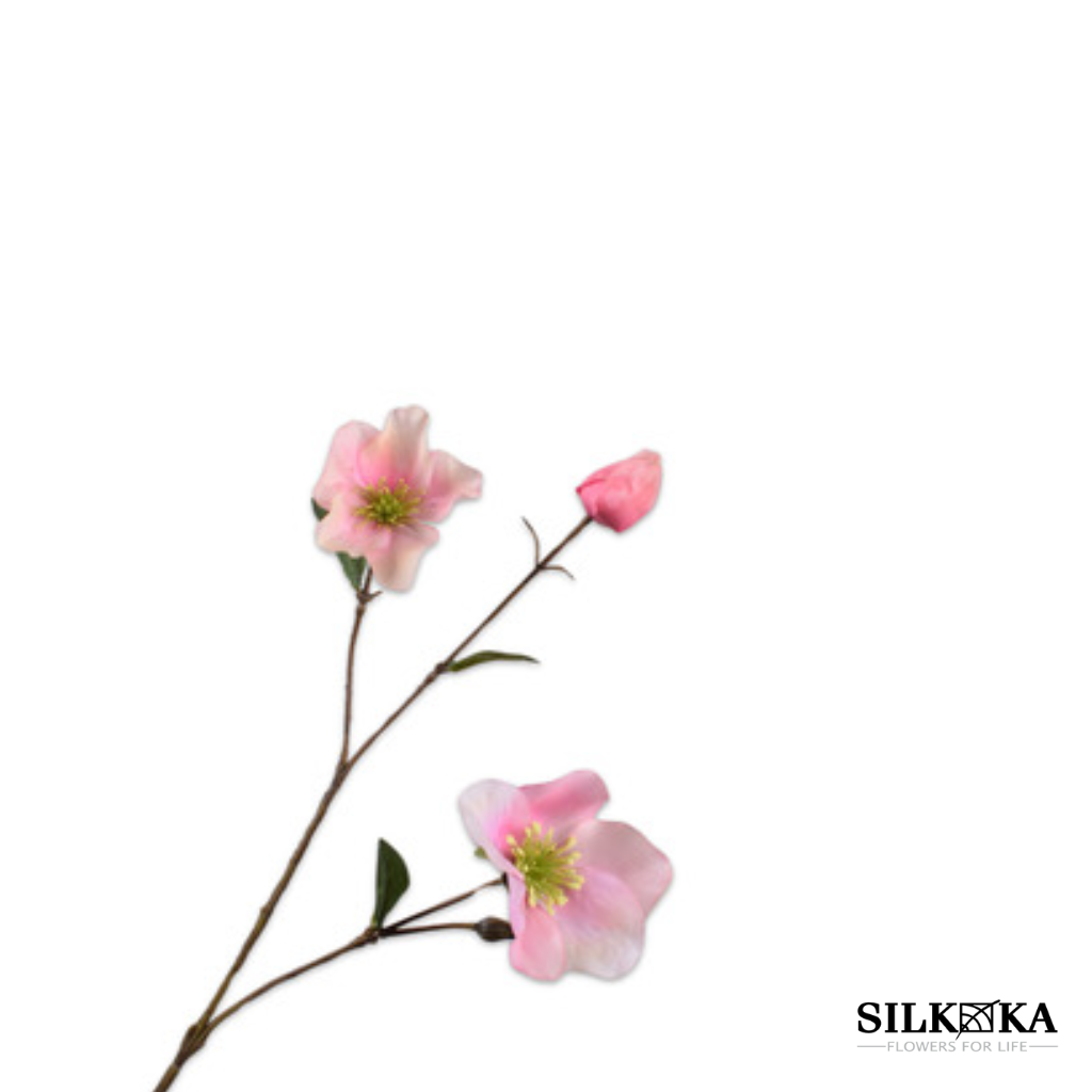 Helleborus bloem roze 65 cm Silk-ka Bloemings Atelier Nijmegen