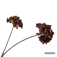 Hortensia kunstbloemen bruin/rood 85cm Silk-ka Bloemings Atelier Nijmegen
