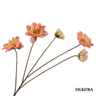 Kunstbloem Dahlia tak perzik 92cm Silk-ka Bloemings Atelier Nijmegen