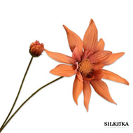 Dahlia Kunstbloemen oranje 90cm Silk-ka