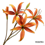 Lelie kunstbloemen oranje 80 cm Silk-ka Bloemings Atelier Nijmegen