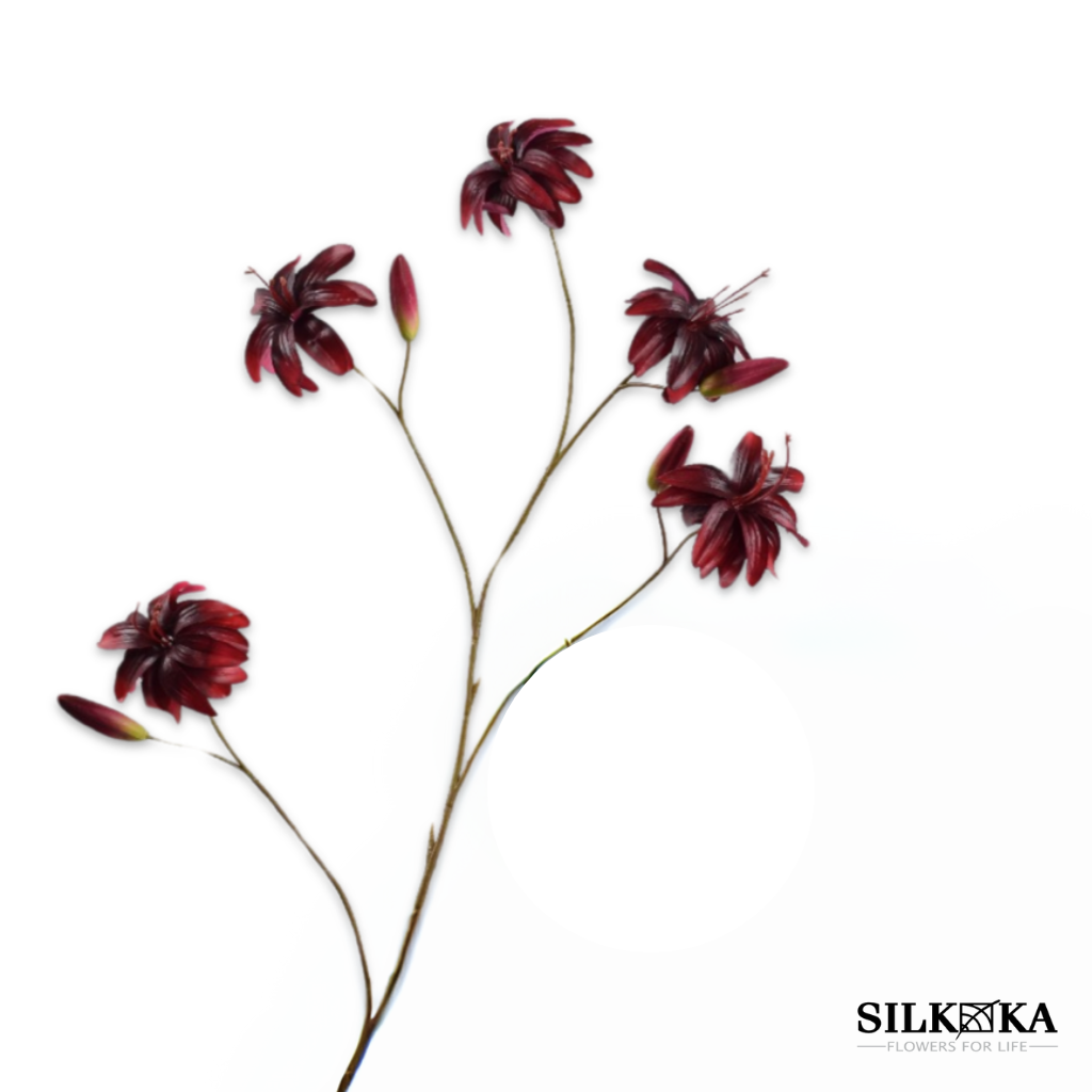 Lelie tak bordeaux 106 cm Silk-ka kunstbloemen Bloemings Atelier Nijmegen