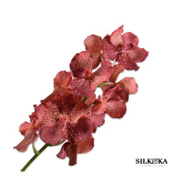 Vanda/orchidee kunstbloem oranje 79cm Silk-ka Bloemings Atelier Nijmegen