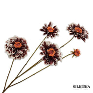 Zinnia Kunstbloem bruin 90cm Silk-ka Bloemings Atelier Nijmegen