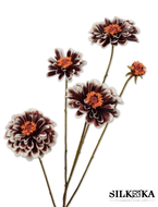 Zinnia Kunstbloem bruin 90cm Silk-ka