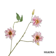 Clematis kunstbloem crème/roze 98 cm Silk-ka